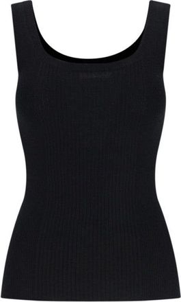 6397 Ribbed Knit Tank Top - Black