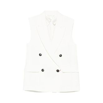 Max Mara Vests, female, White, Size: 2XS Waistcoat