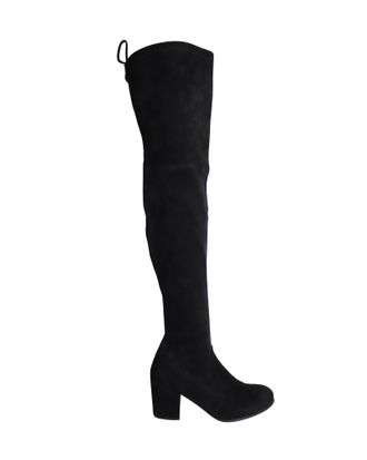 Stuart Weitzman Pre-owned Womens Over The Knee Heeled Boots in Black Suede - Size EU 39