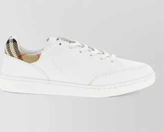 Burberry leather sneakers patterned heel rubber sole