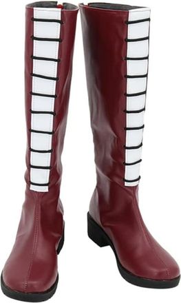 Generic Womens Anime Cosplay Boots for Alluka Zoldyck Fancy Stage Performance Props Shoes Custom Made Halloween Christma Comic Con (Red,11.5)