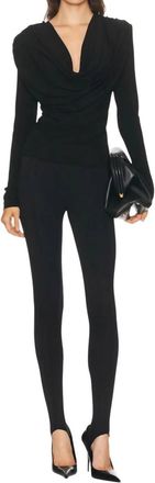 Wardrobe.NYC Opaque Stirrup Leggings In Black