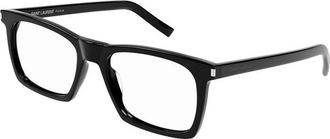 Saint Laurent Square Full Rim Eyeglasses - Black