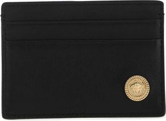 Versace Medusa Biggie Card Holder - Heren - Portefeuilles - Zwart - ONE Size - Leer - Accessoires