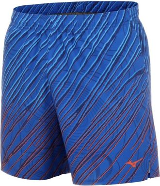 Mizuno Mens Printable Shorts In Bark Olympian Blue