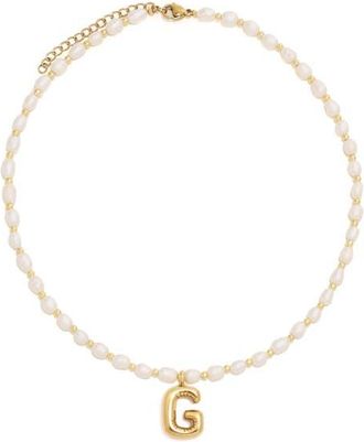 Petit Moments Dainty Initial Pendant Necklace in Gold-G at Nordstrom