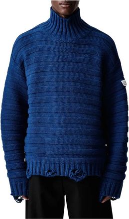Maison Margiela Dolcevita in lana - - Knitwear - Uomo - Blu - L