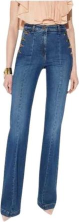 Elisabetta Franchi Jeans acampanados - Jeans - Mujer - Azul - W28