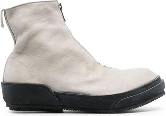 Guidi round-toe zip-up boots - men - Calf Leather/Calf Leather/Horse Leather - 43 - Grey