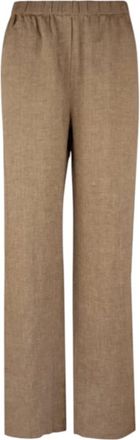Stenstr&ouml;ms Wide Trousers, female, Brown, Size: XS Light Brown Linen Wide Leg Trousers