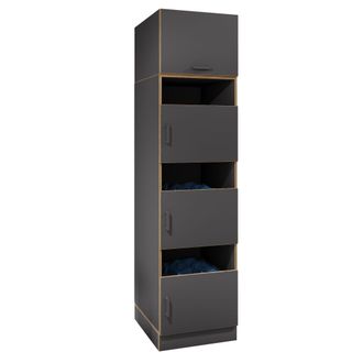 VCM Armario Para Ropa Blanca Rislo Con 4 Compartimentos Y Puertas. 200x50x60 - Vcm