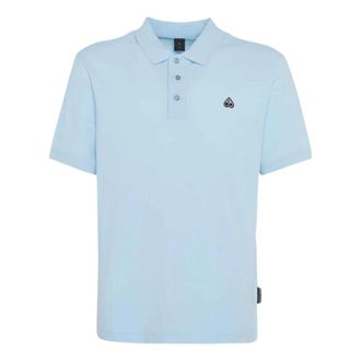 Moose Knuckles Polo Shirts, male, Blue, XS, Polo Shirts