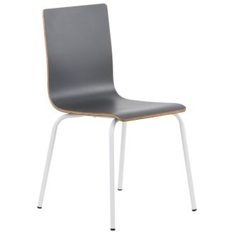OEM Silla De Madera Contrachapada Gris Con Estructura Blanca. Modelo Werdi B