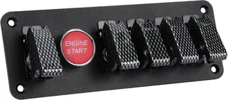 OEM Panel De Interruptores De Encendido De 12 V Y 40 A Con Bot&oacute;n De Arranque Para Coche De Carreras, Autocaravana Y Barco (carbono)