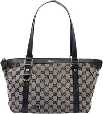 Gucci Borsa Tote Pre-owned in Tela - - Pre-owned - Donna - Grigio - ONE SIZE