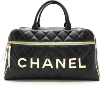 Chanel Pre-owned Leather chanel-bags - Dames - Vintage Handtas - Zwart - ONE Size - Leer - Vintage