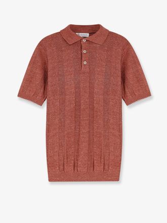 Brunello Cucinelli Polo in misto lino e cotone - BRUNELLO CUCINELLI - gender_Man