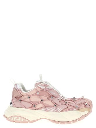 人気【VERSACE】WHITE AND PINK スニーカー Versace Pink And White Sneakers - Women | 10163651A109252PU1P