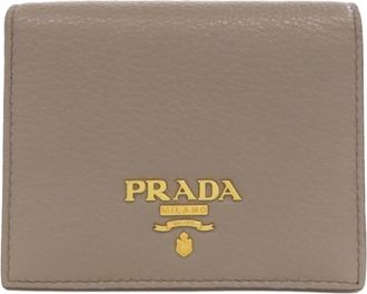 Prada Beige Leather Wallet (Bi-Fold) (Pre-Owned)
