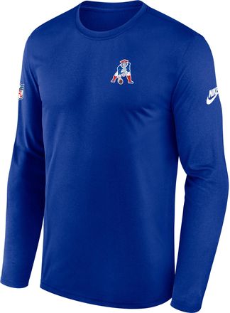 Nike New England Patriots Alt Legend Small Logo Nike Mens Dri-FIT NFL Long-Sleeve T-Shirt in Blue | 02TJ4DAQ8K-UE8