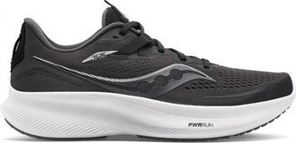 Saucony Womens Ride 15 Running Shoes In Black/white