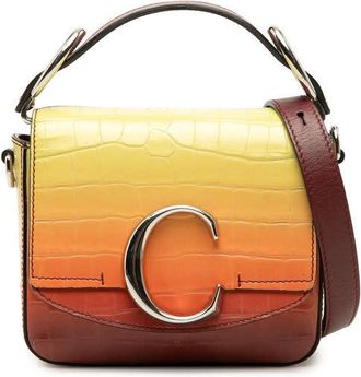 Chlo&eacute; Pre-owned Chloe Mini Ombre Croc Embossed Leather C Satchel Ladies YZKTS68M3JV1RYIY
