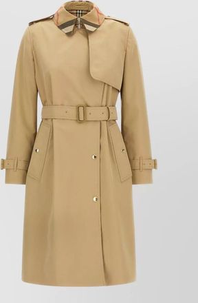 Burberry sandridge trench coat belted waist storm flap