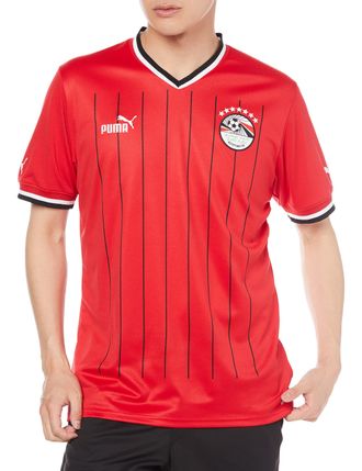 Puma Mens Egypt Home Jersey 2022 2023 Short Sleeve Red L