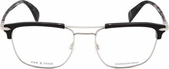 Rag & Bone Mens Black Rectangular Eyeglass Frames RNB7055/G