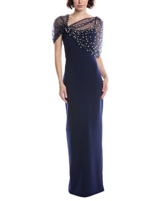 Theia Louella Pearl Shawl Gown
