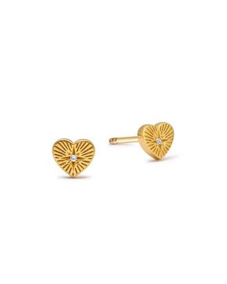 Astley Clarke Gold Biography Heart Stud Earrings at Nordstrom