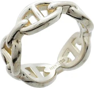 Herm&egrave;s Silver 925 Band Ring (Pre-Owned)