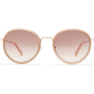 Kenneth Cole 53mm Round Sunglasses in Shiny Pink /Gradient Brown at Nordstrom Rack