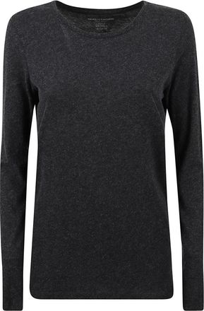 Majestic Filatures Antraciet Katoen Kasjmier T-shirts en Polos - Dames - Longsleeves - Grijs - L - Katoen - Tops