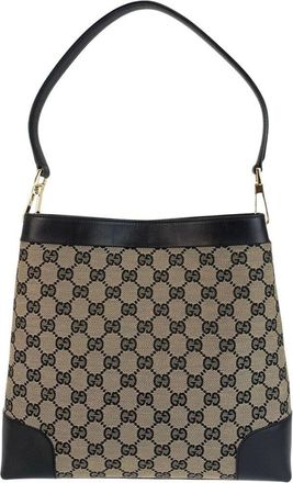 Gucci Black Coated/Waterproof Canvas Hobo Shoulder Bag (Authentic Pre-Loved)