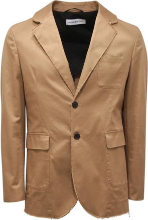 Department Five Stijlvolle Panker Jas- Gemaakt in Itali&euml; - Heren - Blazers - Beige - S - Jassen
