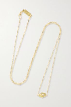 Jennifer Meyer Mini Hamsa 18-karat Gold Diamond Necklace - Oro