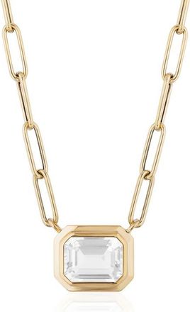 Goshwara Manhattan Pendant Necklace in White at Nordstrom, Size 16