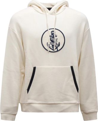 Armani Emporio Sweatshirt Spuma/Ancora Model 6D1M6R - Heren - Hoodies - Wit - S - Hoodies & sweatvesten
