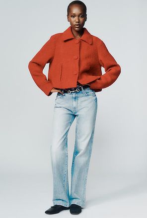 Mother Kick It Double Sneak High Rise Straight Leg Jeans