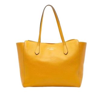Gucci Pre-owned Tote Bags, female, Yellow, Size: ONE SIZE Pre-owned Leather Tote Bag