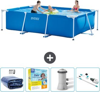 Intex Piscina Con Estructura Rectangular - 300x200x75 Cm - 7-piezas Scb12
