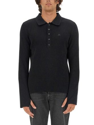 Courr&egrave;ges Slim Fit Black Polo