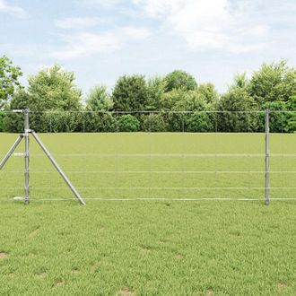 Berkfield Home Field Fence 0.8x100 m Galvanised Steel in Silver