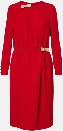 Valentino Embellished silk midi dress