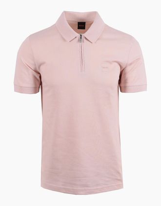 HUGO BOSS Mens Boss Orange PASSERZIP POLO OPEN PINK - Size: 44