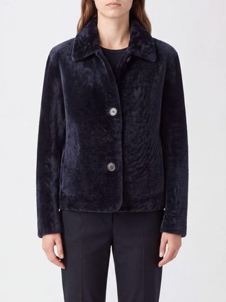 Arma Giacca corta stile camicia in shearling con colletto classico