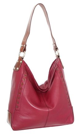 Nino Bossi Everyday Leather Hobo Bag in Cabernet