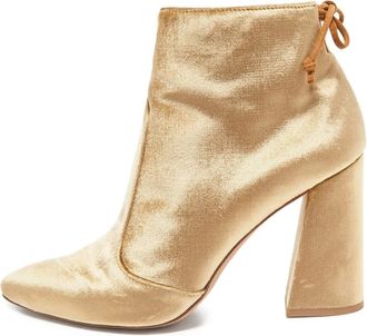 Stuart Weitzman Stivali in velluto a punta 2024 - Giallo