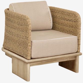 Sklum Sklum - Sill&oacute;n En Rat&aacute;n Y Madera De Acacia Famara